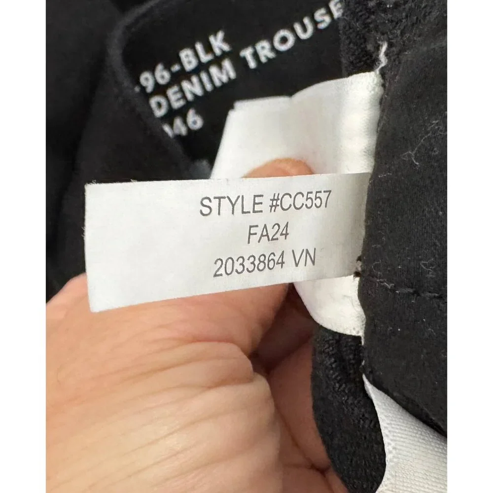 J.crew Denim trouser in 1996 semi-stretch black preppy‎ flare retro 90s sz 27